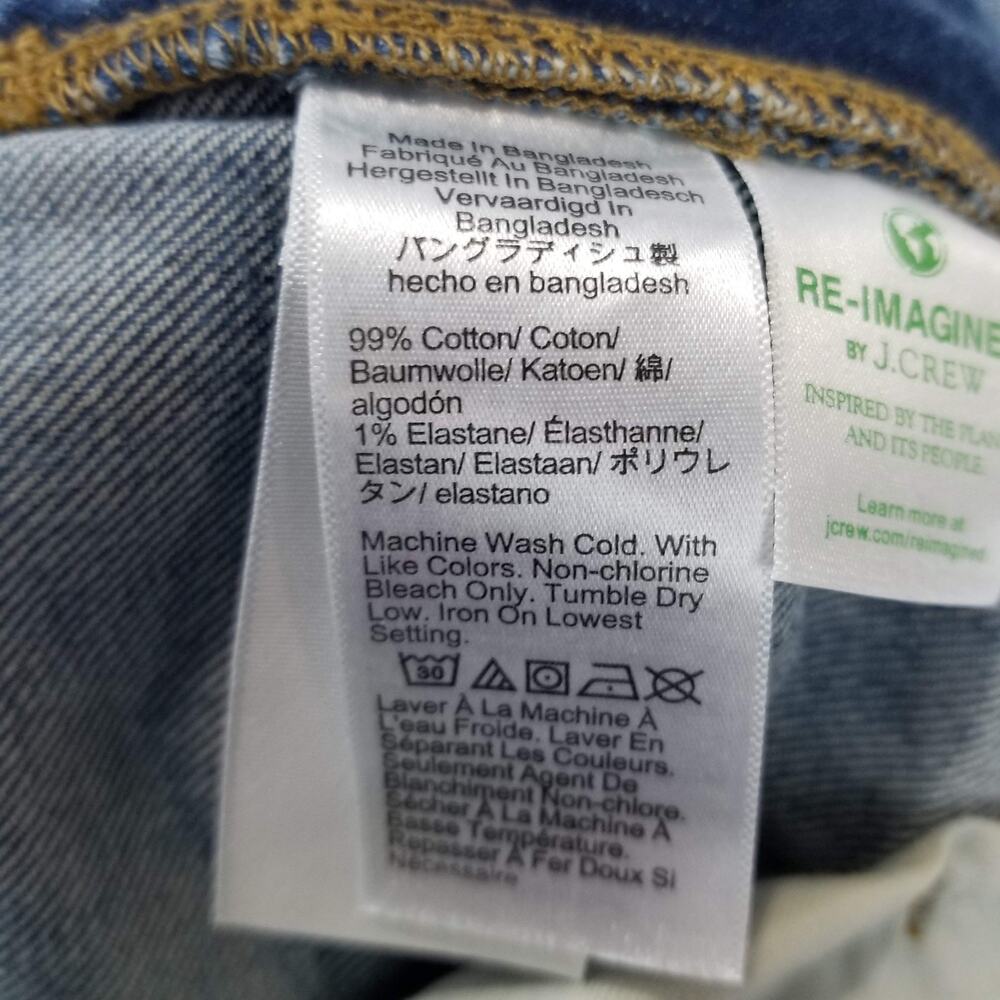 J Crew Jeans Mens 28x30 Blue Slim Flex Medium Wash Denim Stretch Classic Style - Picture 9 of 13